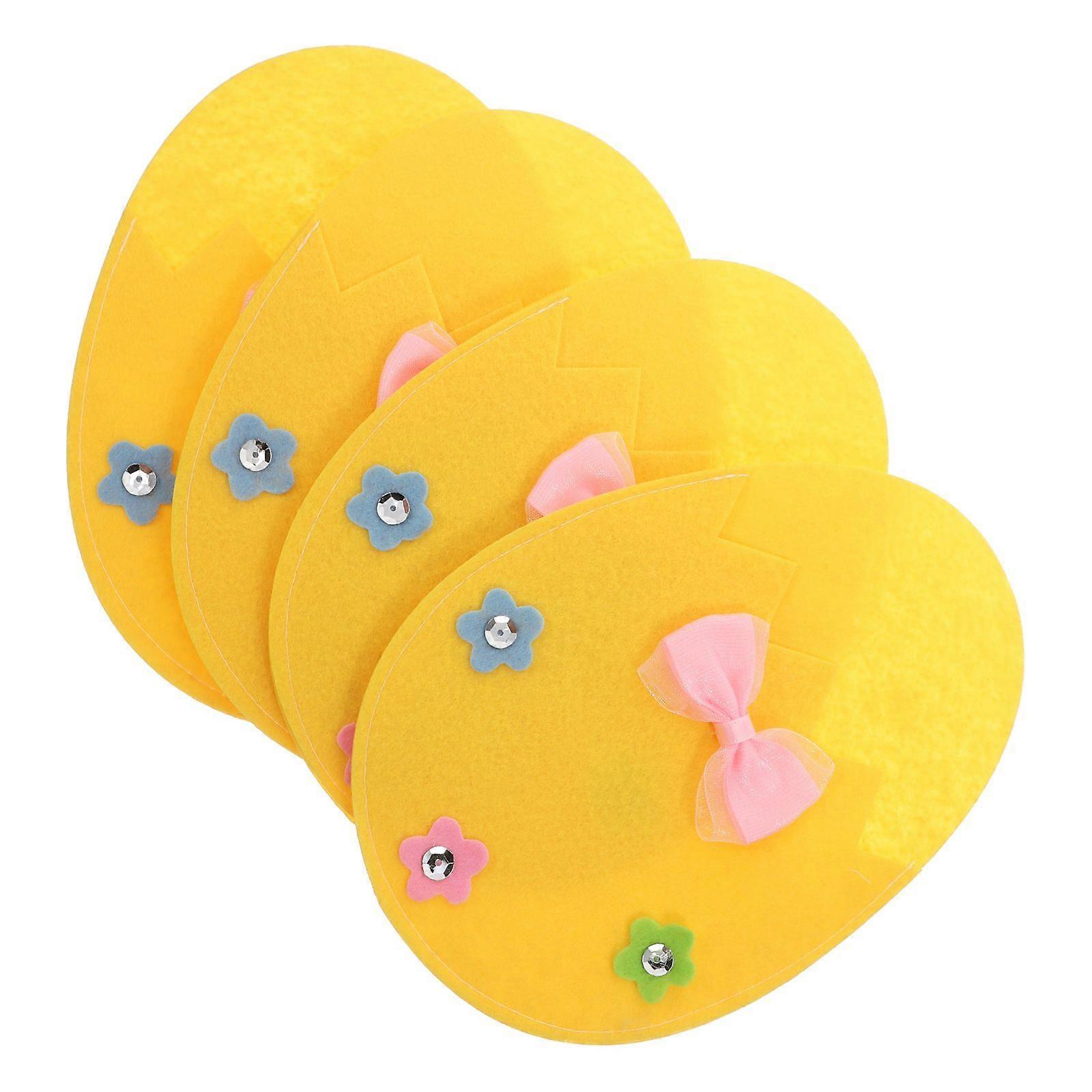 4pcs Easter Kitchen Decor Cartoon Tableware Covers Easter Cutter Fork Bags Kitchen Dining Table Decorations Easter Tableware Covers Egg Tableware Cove