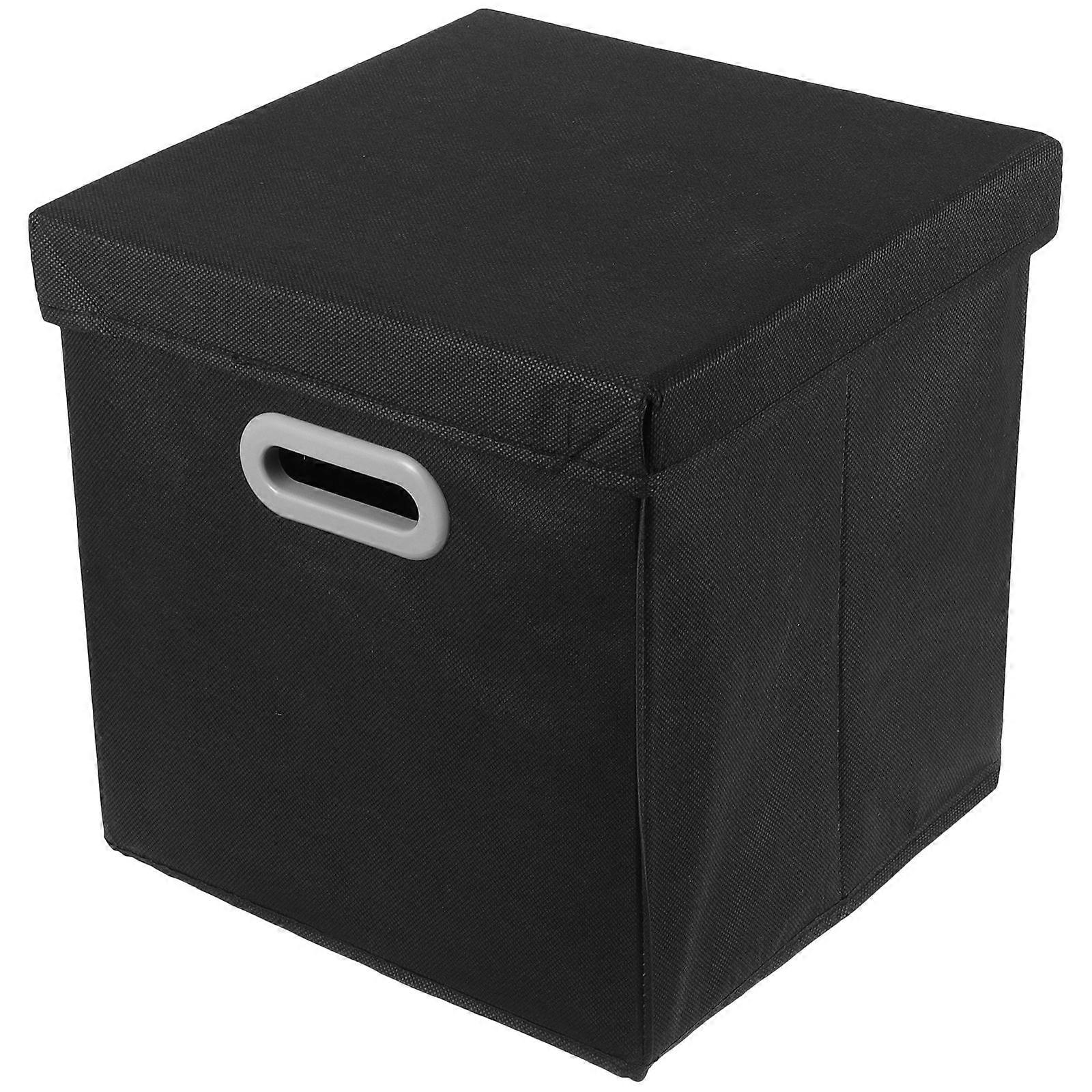 Foldable Storage Box with Lid Fabric Storage Cubes with Handles Collapsible Clothes Storage Box