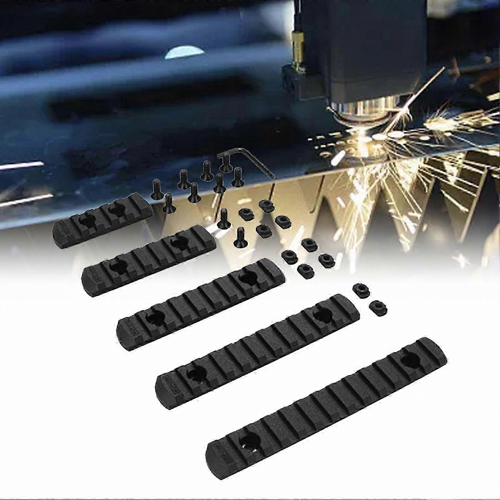 5-Pack Picatinny Rail Sections, Nylon Construction, 5-13 Slot Accessories for Replacement Use