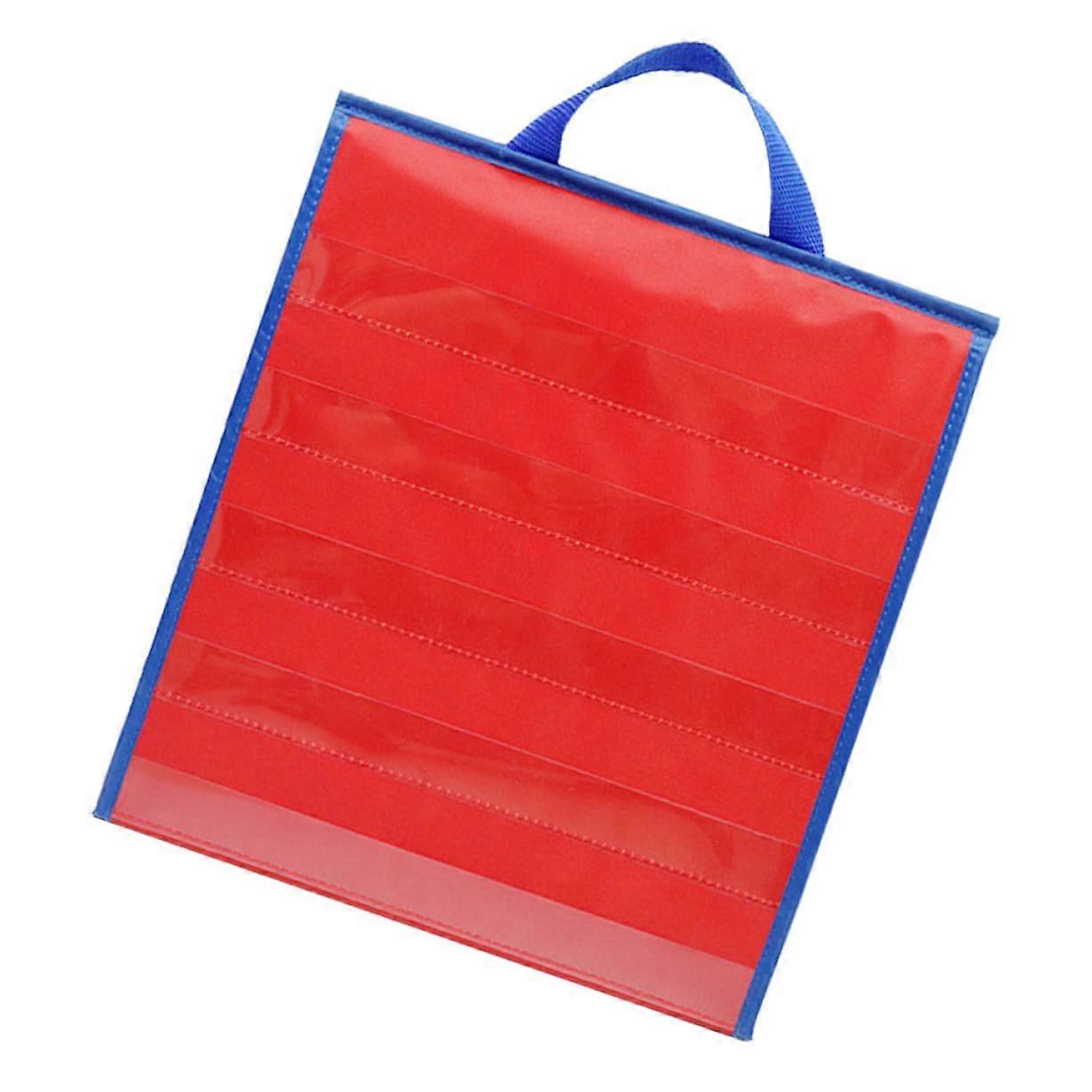 Classroom Pocket Chart DoubleSided Oxford Cloth with Transparent Pockets for Word and Math