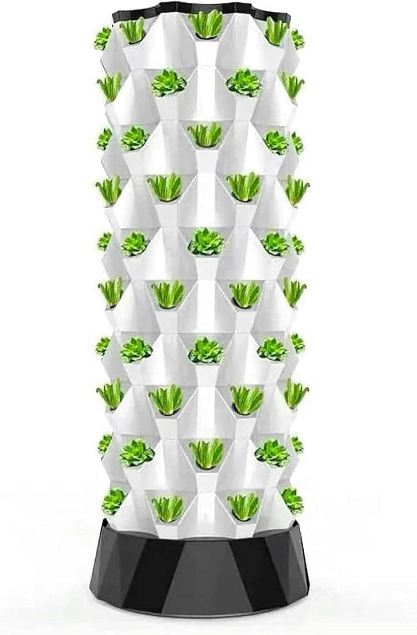 Hydroponic Tower 64 Pots Indoor Growing System with Pump and Timer for Herbs and Vegetables
