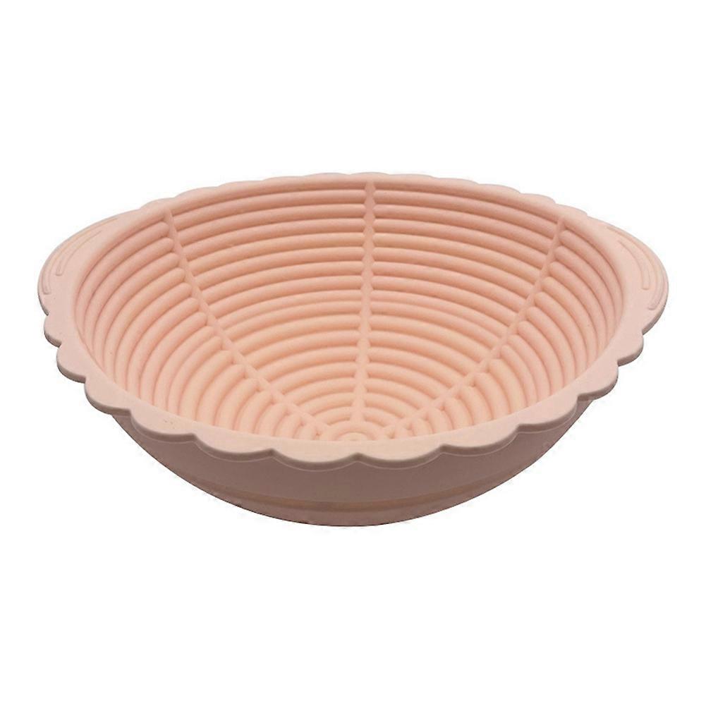 Bread Proofing Basket,Silicone Round Bread Foldable Sourdough Baking Basket Waterproof Proofing Bowls,Pink
