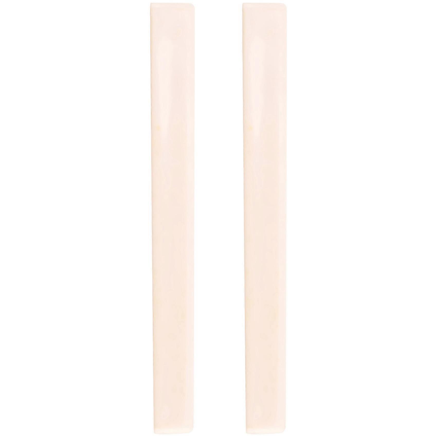 2 Pcs Spare Part Beige Plastic Bridge Saddle Nut for Classical Guitar