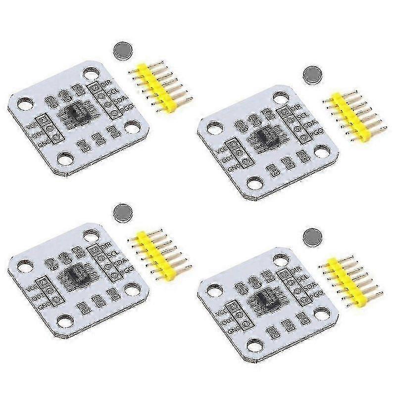 4pcs As5600 Magnetic Encoder Magnetic Induction Angle Measurement Sensor Module 12bit High Precisio