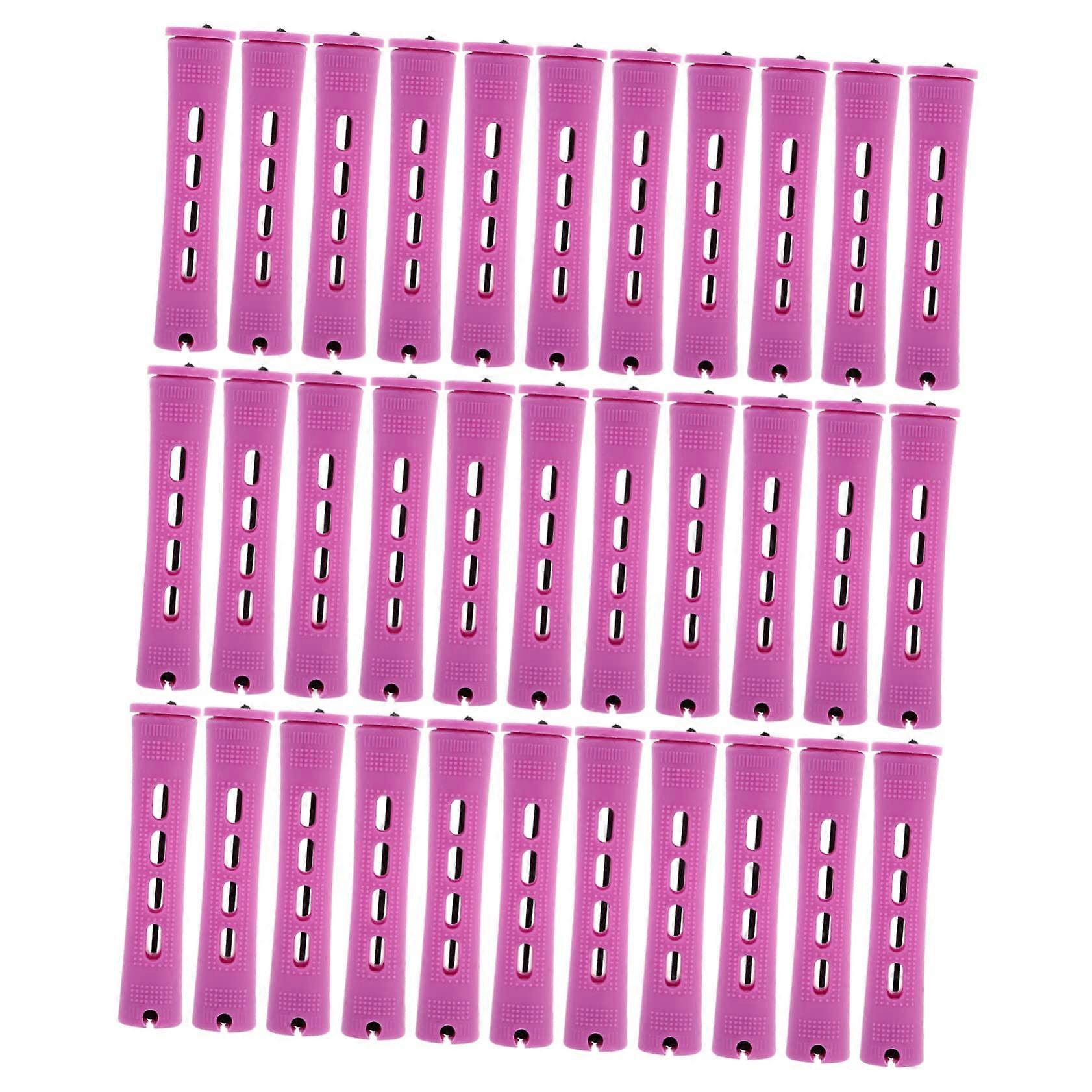 30pcs Plastic Hair Rollers with Caps MultiSized Curling Tools for SalonStyle Heat Styling