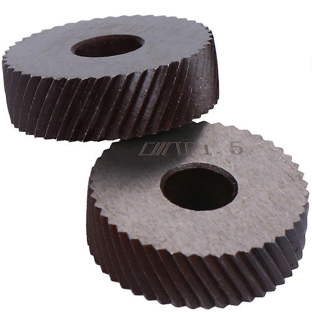 2Pcs Steel Knurling Wheels For Workpieces And Metal Knobs 2.50X2.50X0.70CM Perfect For Replacement And Surface Pattern Making