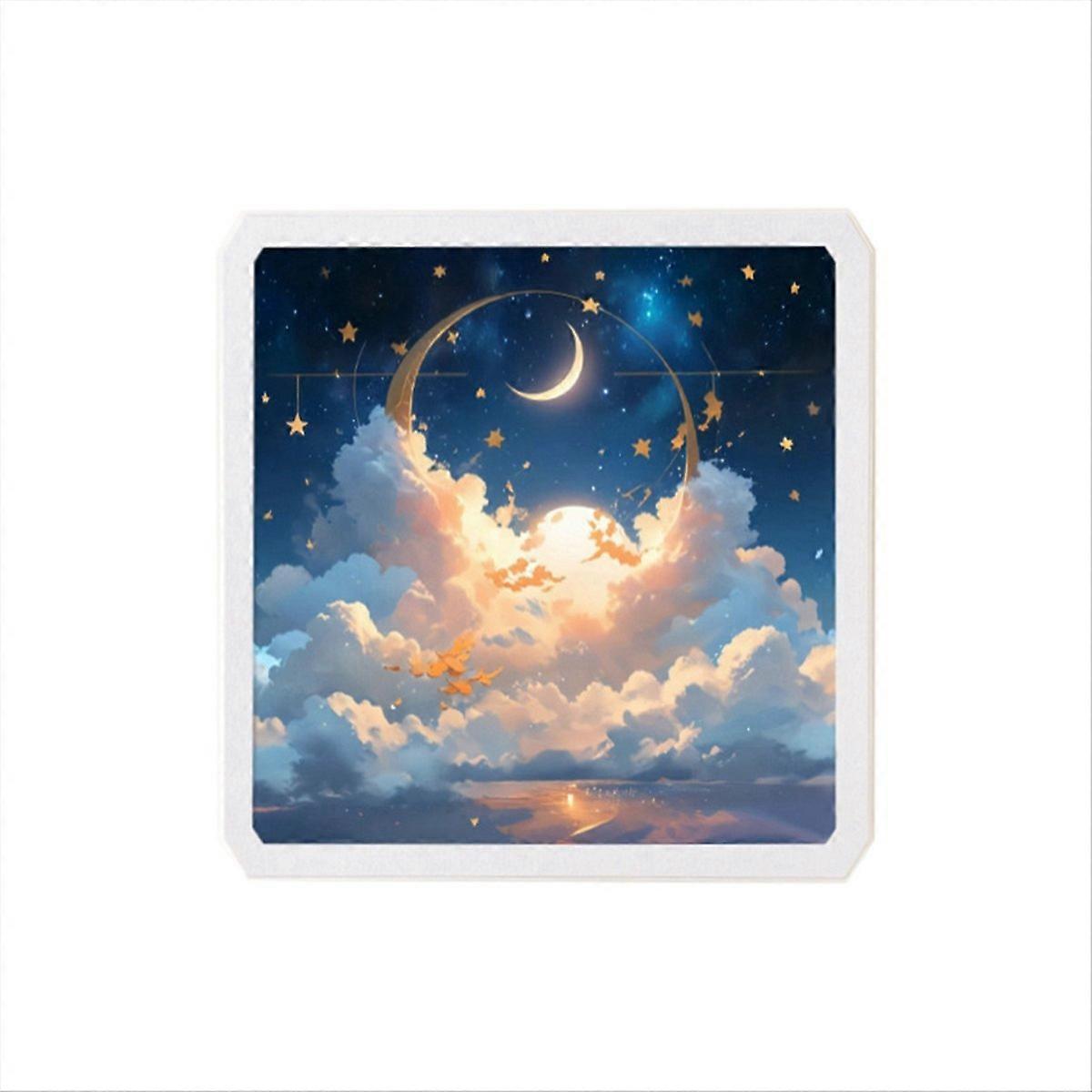 Waterproof Wall-Mounted Bathroom Storage Box -Night and Bright Moon
