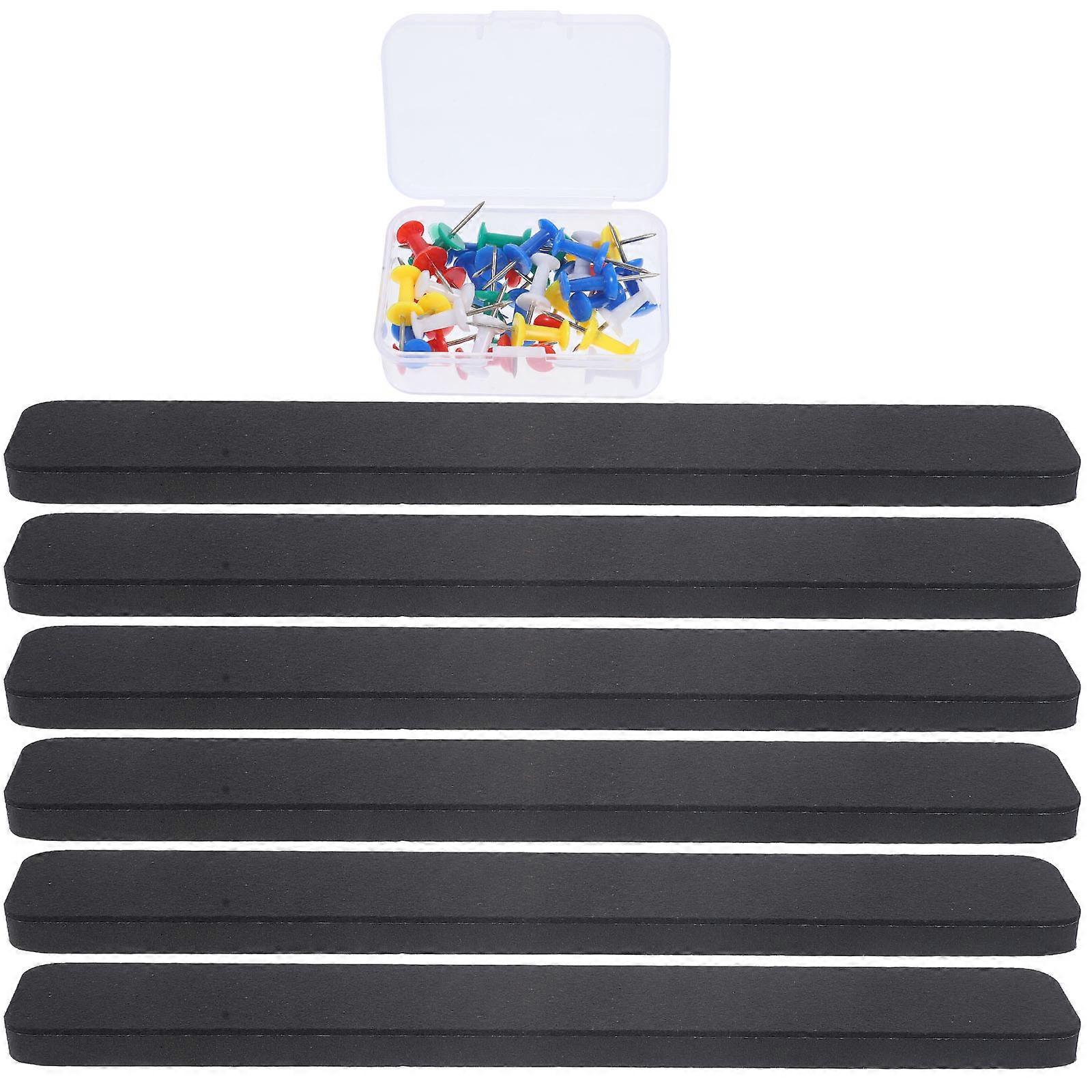Black Bulletin Board Strip for Classroom Memo Felt Display 3Sets