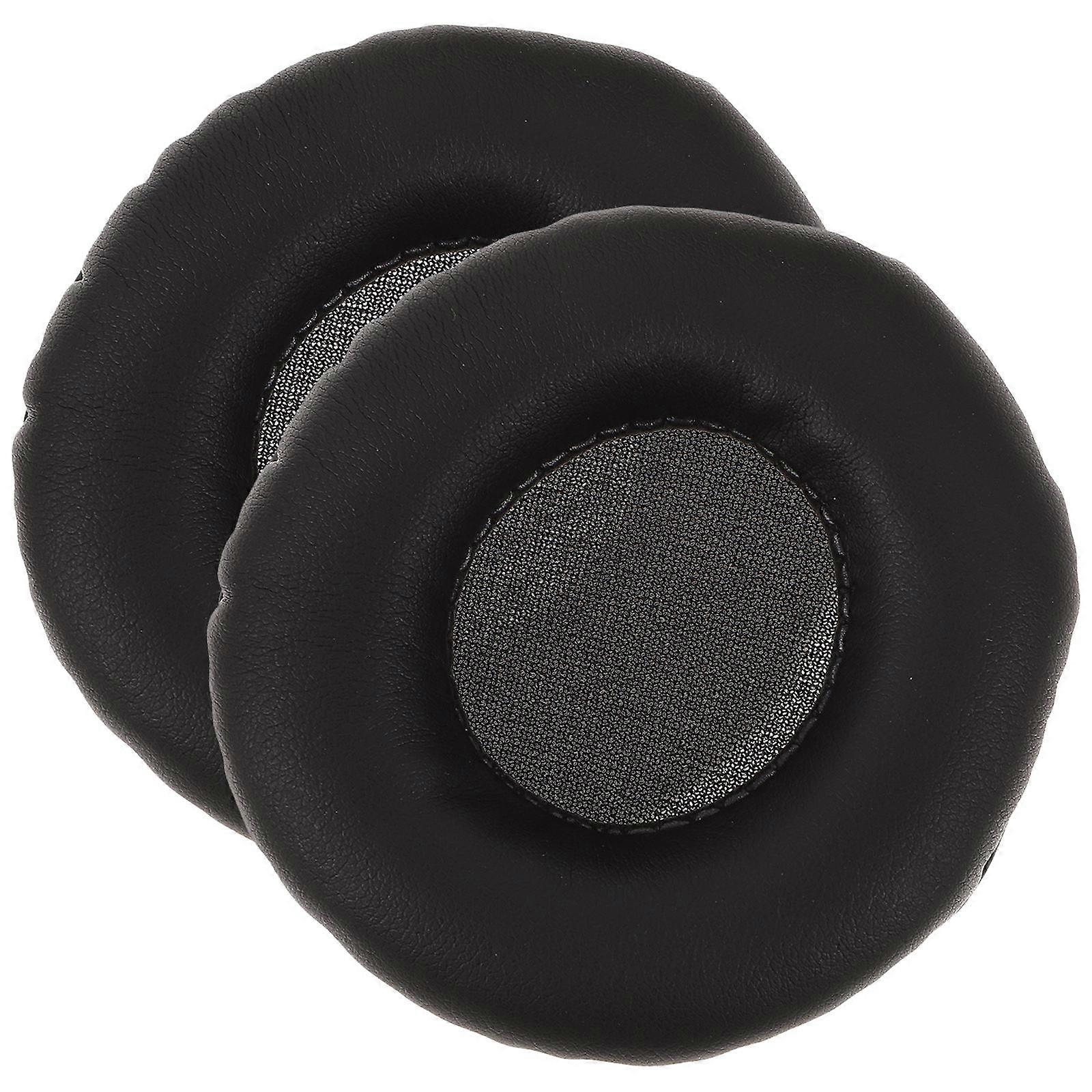 Ear Cushion Headset Use Replacement Ear Pads 2Pcs Black Comfortable Set