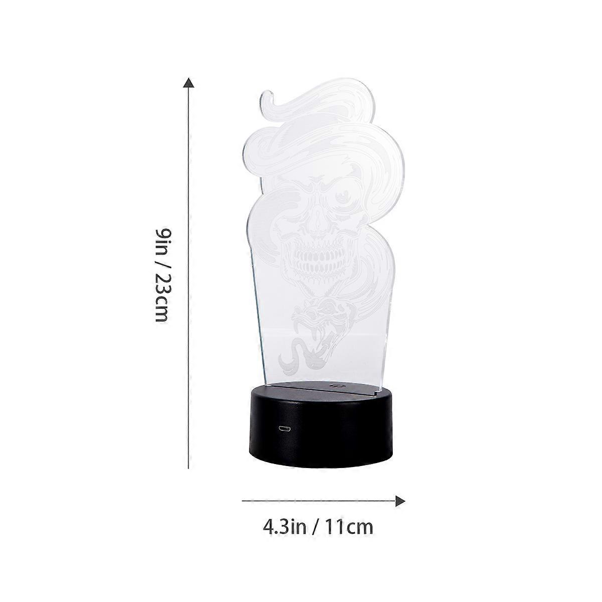 3D Ghost Head Night Light for Decoration Ghost Shaped Night Light Without Battery