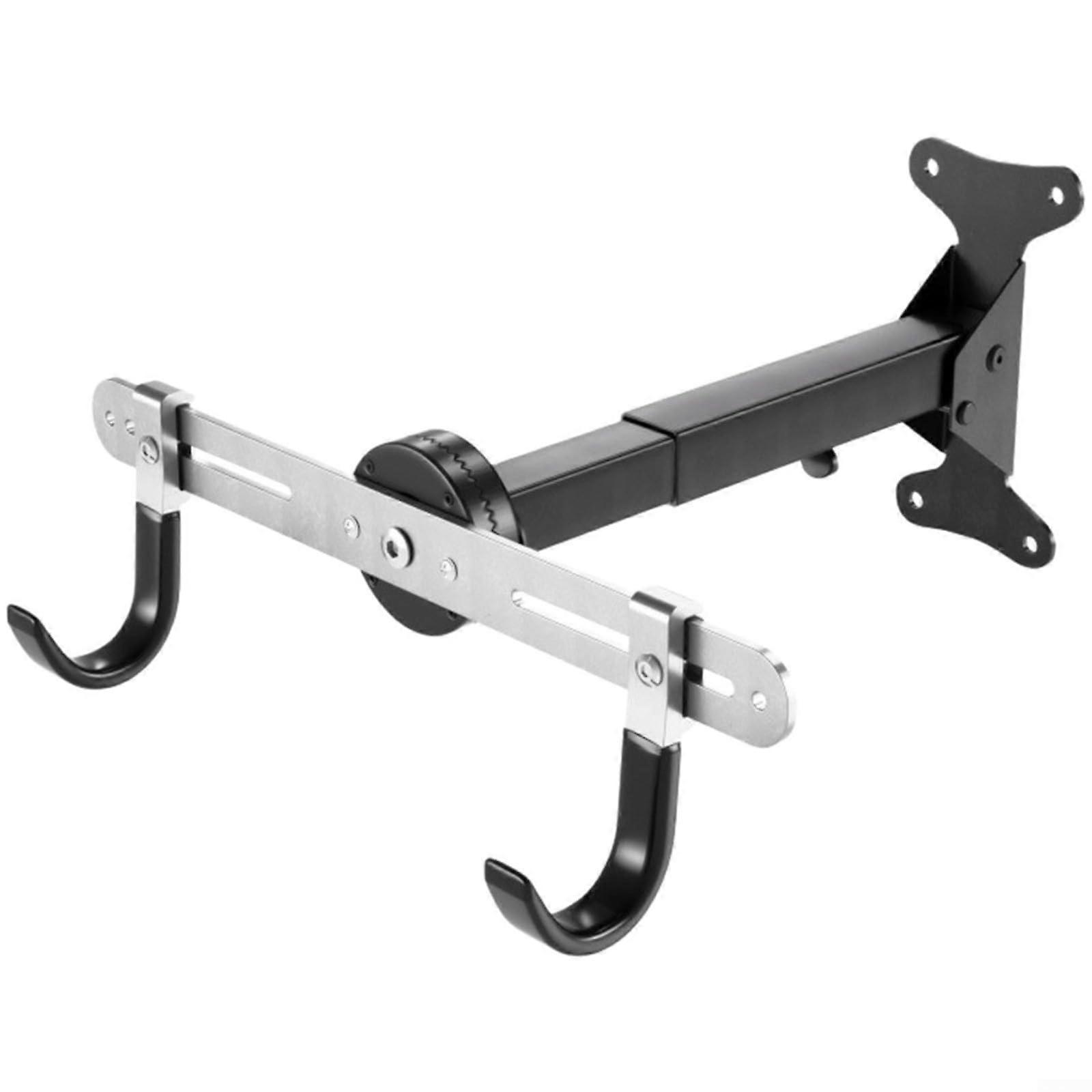 Adjustable Foldable Bike Wall Mount with Rotatable Dual Hooks and ScratchProof PVC Coating