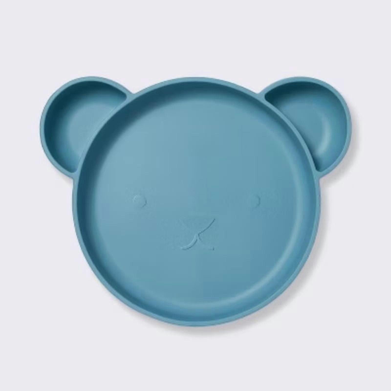 Silicone Dining Plate - Blue Bear