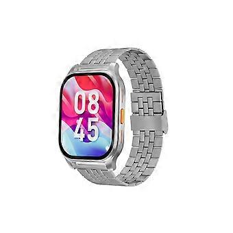 Smart Watch for Android iOS with Call Function, 2.04' HD Display, IP68 Waterproof Silver Steel