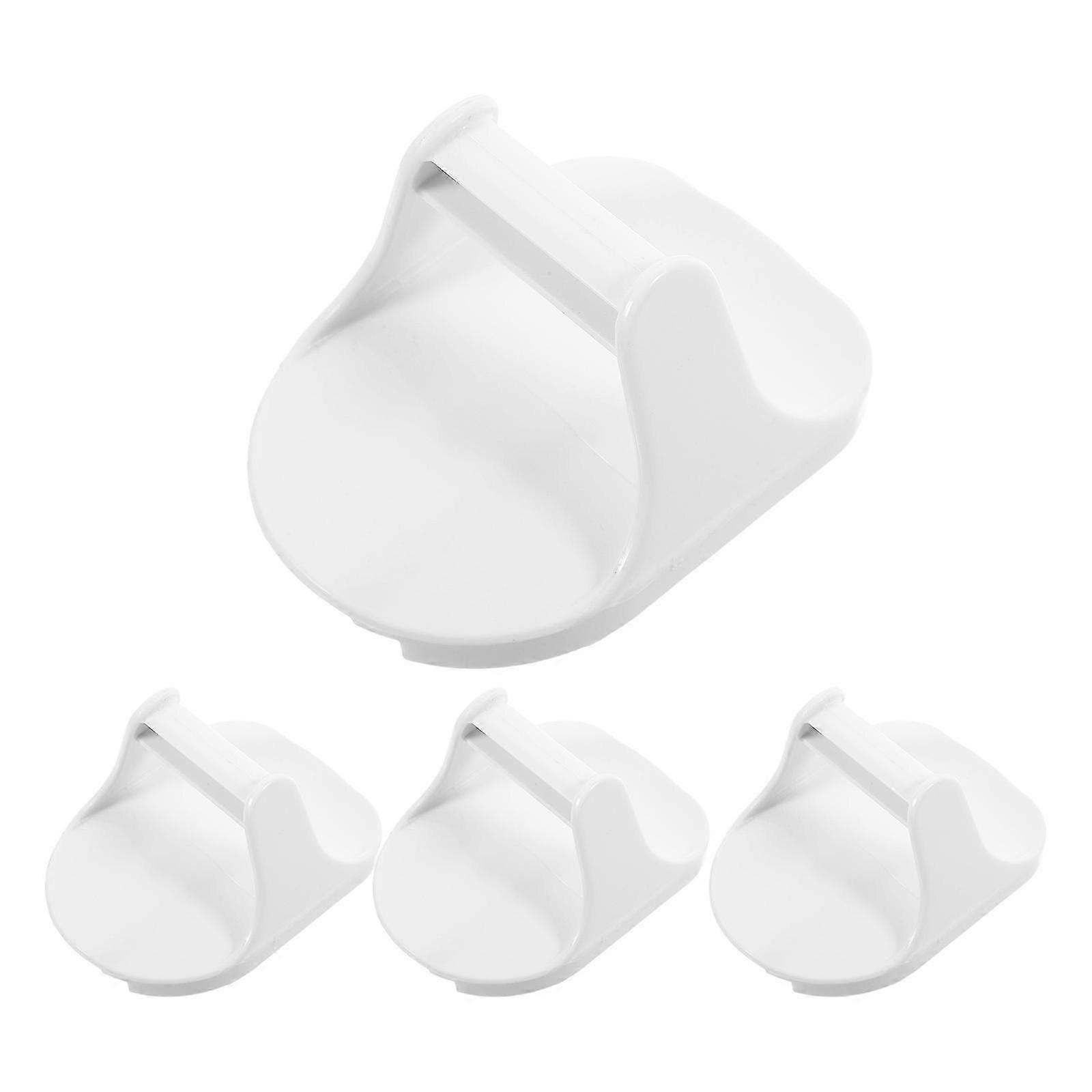 Spray Bottle Holder ABS Hooks for Drying Use 4Pcs White Multipurpose Hooks