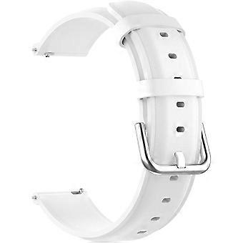 Leather Watch Band Adjustable Comfortable Fit White Minimalist Style for Amazfit Bip 6