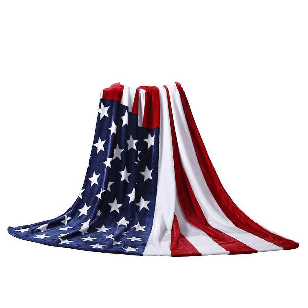 Flannel Blanket Bed Blanket for Warming Flag Pattern
