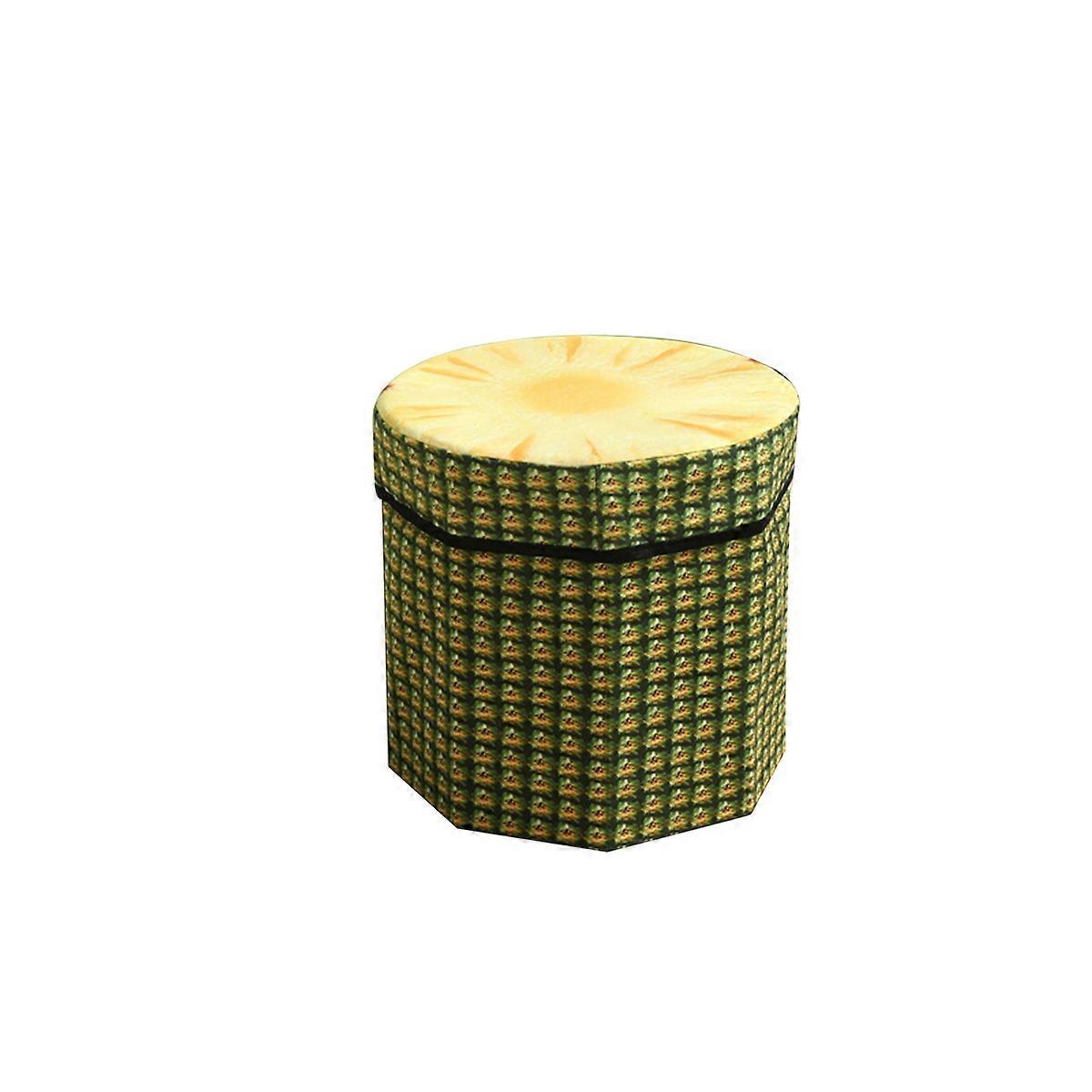 Pineapple Fruit Stool Folding Storage Organizer Ottoman Stool Small
