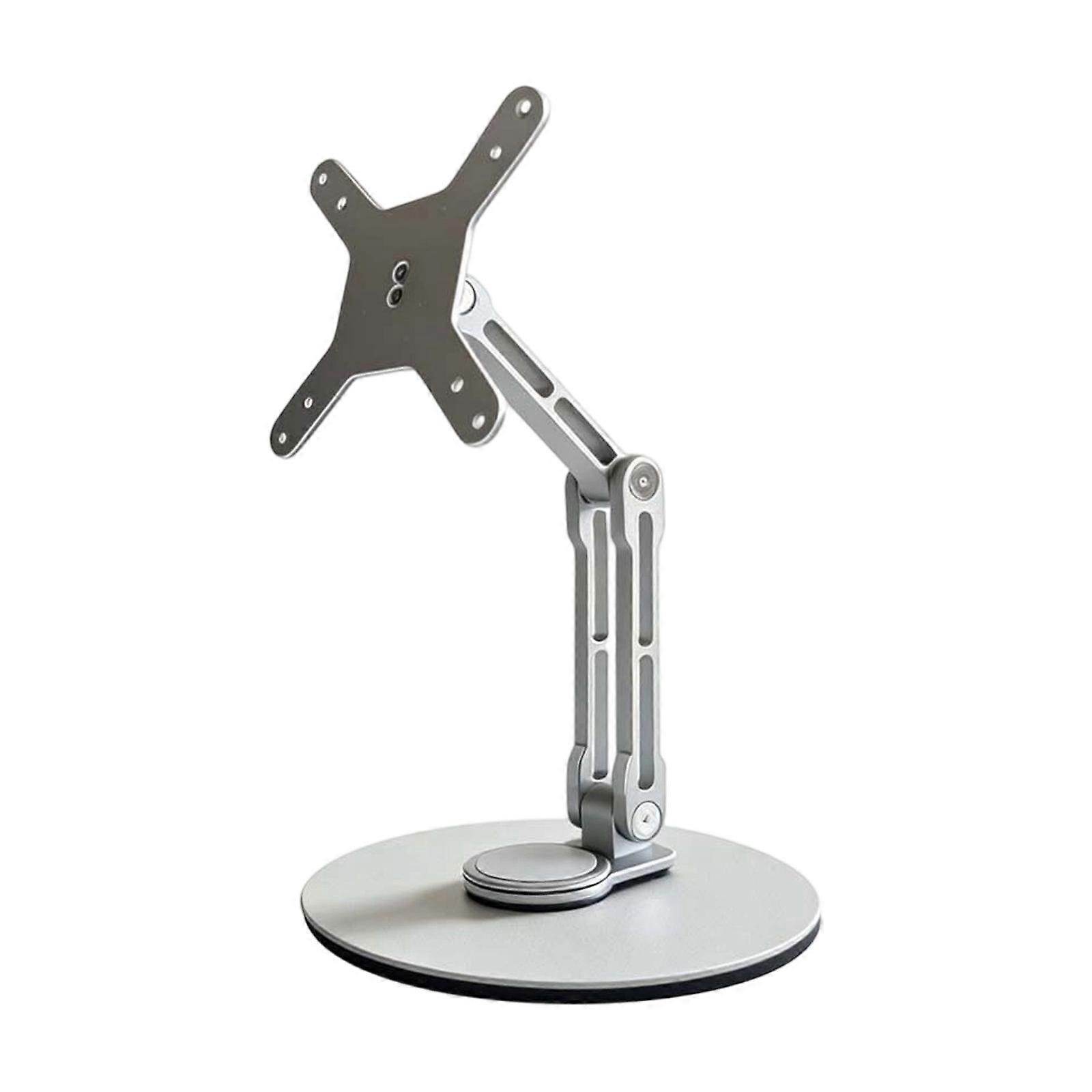 Adjustable Laptop Stand Ergonomic Foldable Design with VESA Mount Base for Computer Screen Desk  Silver
