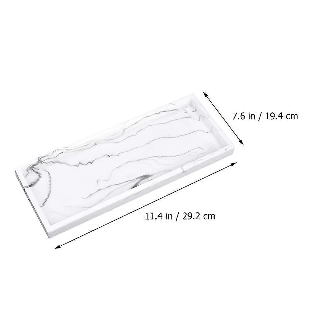 Bathroom Soap Dispenser Tray with Cups Marble Pattern 1Set