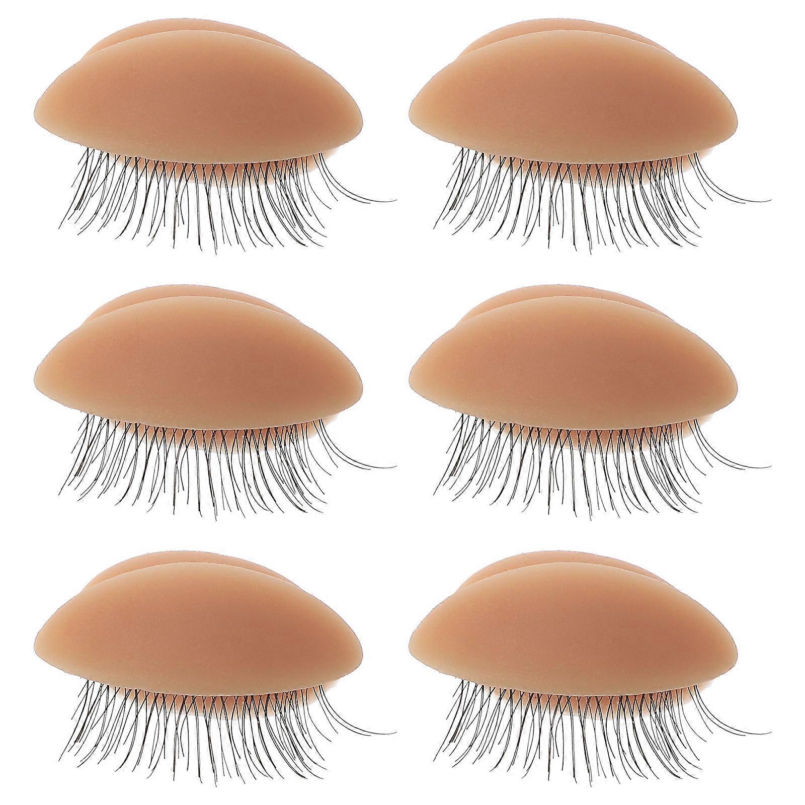 Makeup Practice Tool Silikone Øjenlåg til Øjenvippe Extensions 3 Par