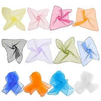 Sciarpe da ballo di vari colori per spettacoli, 12 pezzi, sciarpe per bambini per il movimento e lo spettacolo