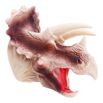 Hand Puppet Dinosaur Creative Role Play Toy for Playing 1Pcs Brown Glove