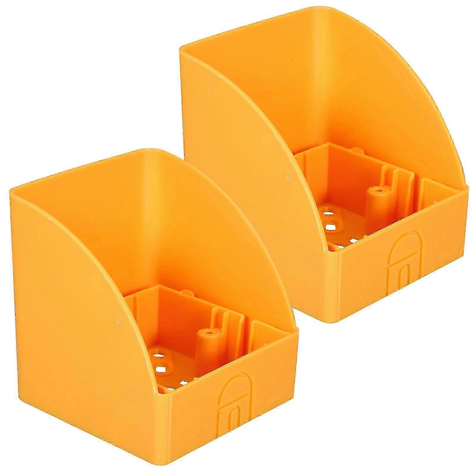 Insert Socket Waterproof Cover Yellow for Outdoor with 2Pcs Waterproof Protector