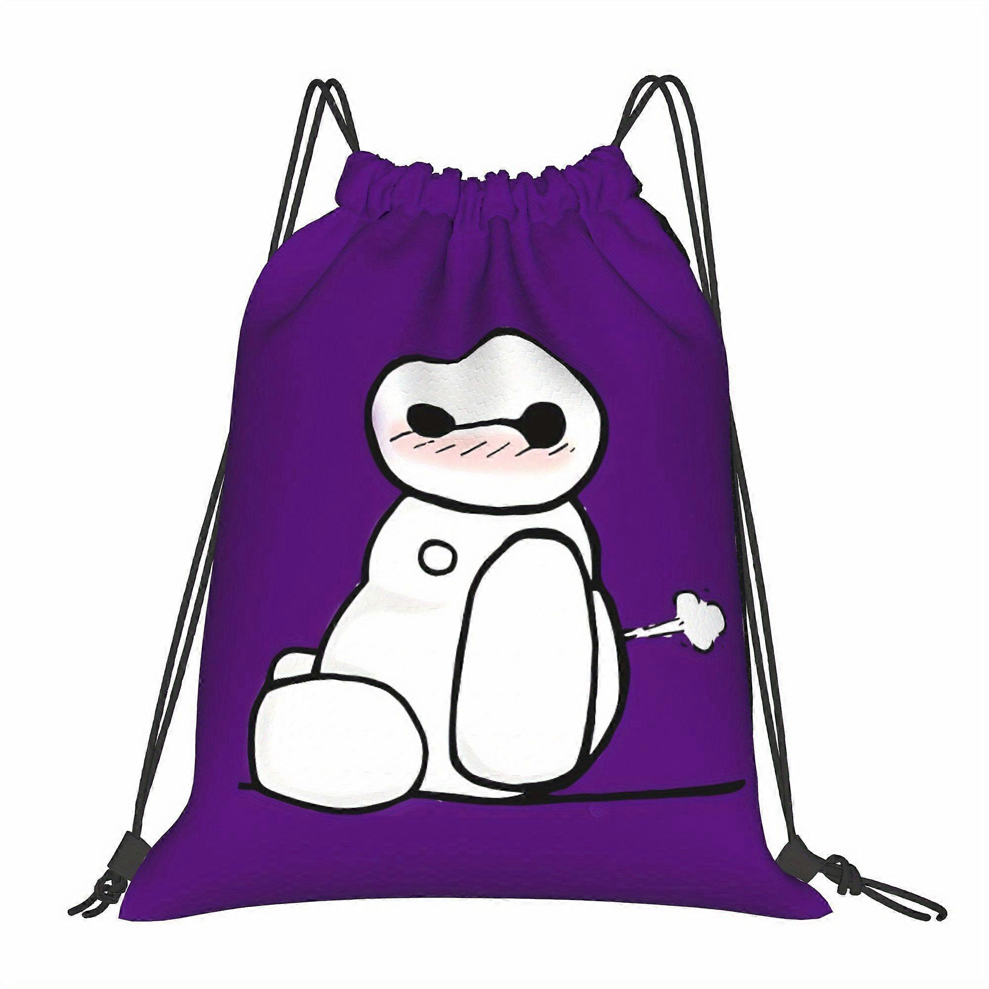 2D Flat Drawstring Bag, Beymax Pull-String Sounding Puppy Bag-Cqazw