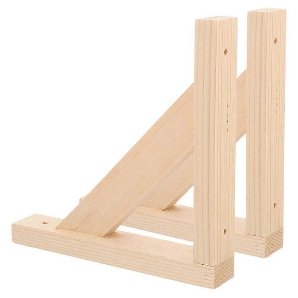 Wooden Shelf Brackets Floating Shelf Bracket Durable Wall Support 2Pcs