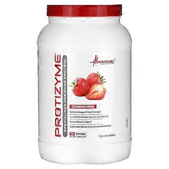 Metabolic Nutrition, Protizyme, Speciaal Ontworpen Eiwit, Aardbeiencrème, 2 lb (910 g)