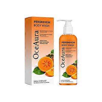 Gel douche au kaki pour les personnes âgées, savon déodorant naturel pour les pieds malodorants, nettoyant et désodorisant pour le corps avec du kaki et du G