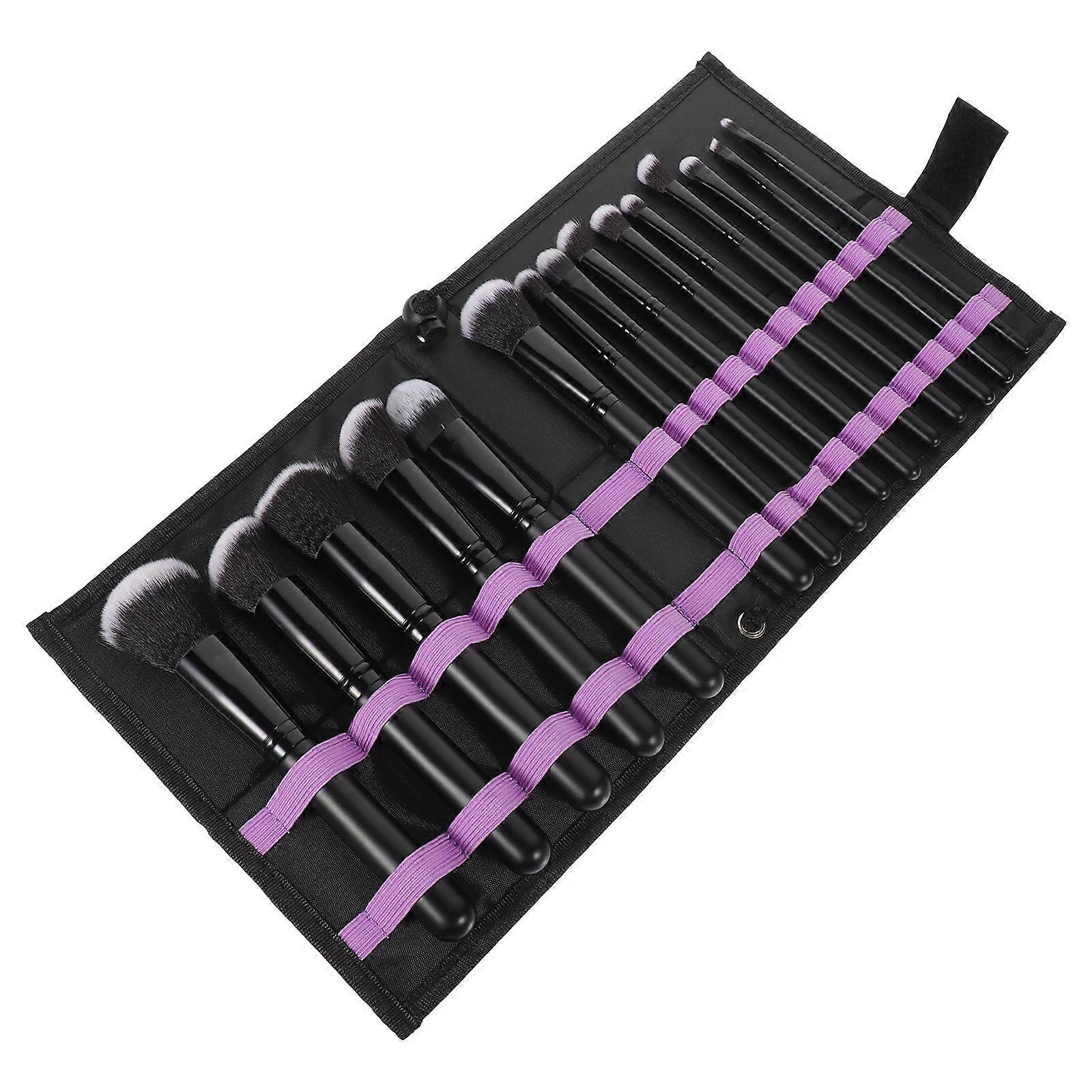 Makeup 15Pcs Black Drum Makeup Brush Set for Professional Use