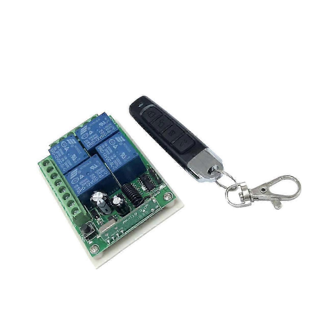 1pc DC12V 4-CH Wireless Relay Switch with 4-Button Remote Control compatible with433MHz #20