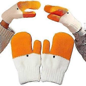 Winterhandschoenen met ganzenprint, grappige handschoenen met een zachte thermische voering, schattige ganzenwanten, een leuk kerstcadeau voor je vriendin.