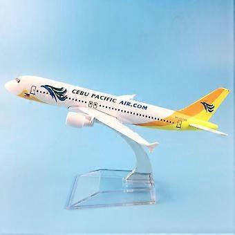 JASON TUTU 16cm Plane Model Airplane Model Cebu Pacific Air Airbus A320 Aircraft Model Diecast Metal Airplanes 1:400 Plane Toy