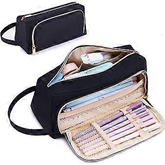 Dww-Grande trousse tanche pour filles et garons Trousse crayons mignonne pour filles et collges, trousse crayons de grande capacit avec fermeture c