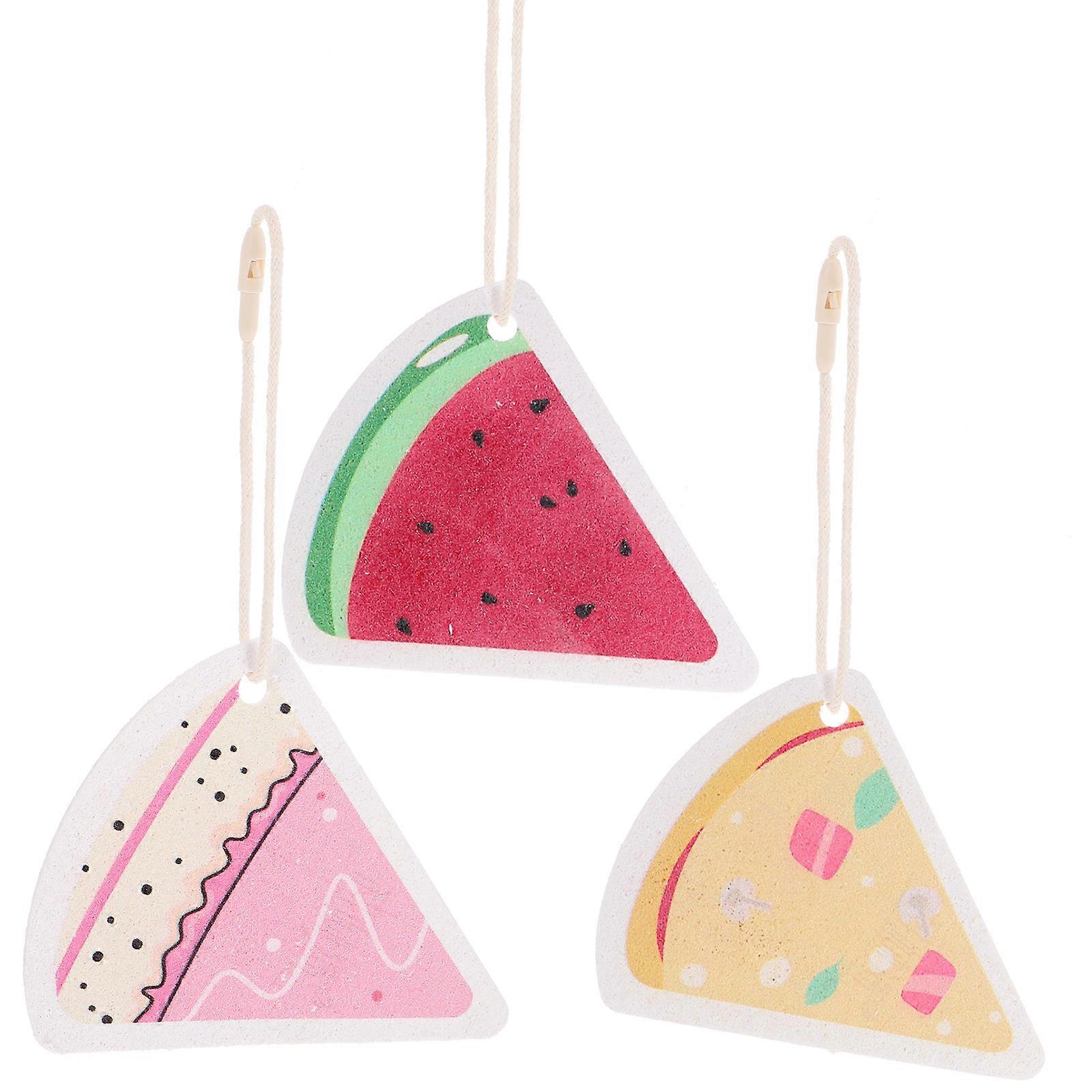 3pcs Triangle Wok Sponges Multi-function Dish Sponge Cartoon Cleaning Sponges