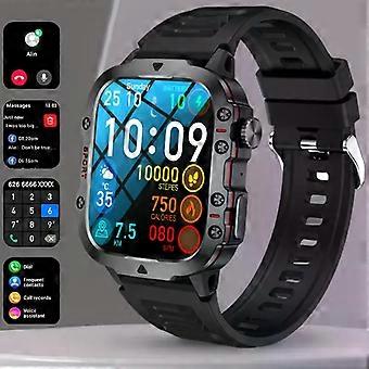 New rugged smart watch men wireless call ip68 waterproof sport fitness ai voice outdoor 100+ sports modes outdoor smartw [XR]