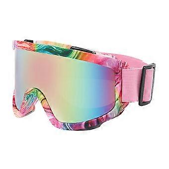 Winter Ski Goggles Winter Outdoor Ski Goggles for Men Women Double Layers Lens Anti-fog Snow Sunglasses Windproof Uv Protection Eyewear for Cycling