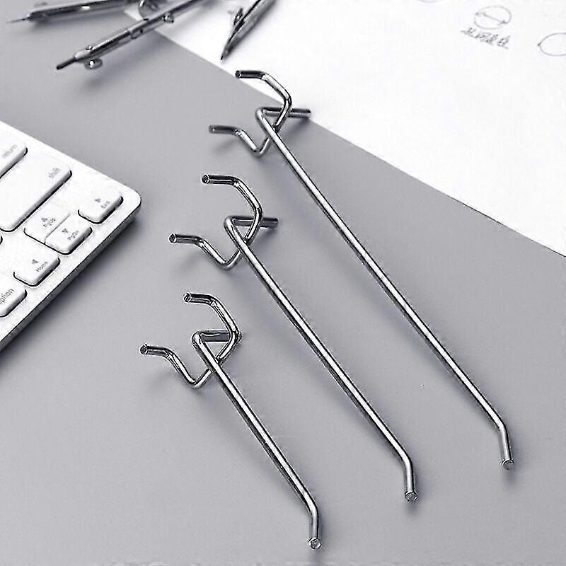 Pegboard Hooks, 50 Pack, Galvanized Metal L-Shape Strong and Durable 15cm