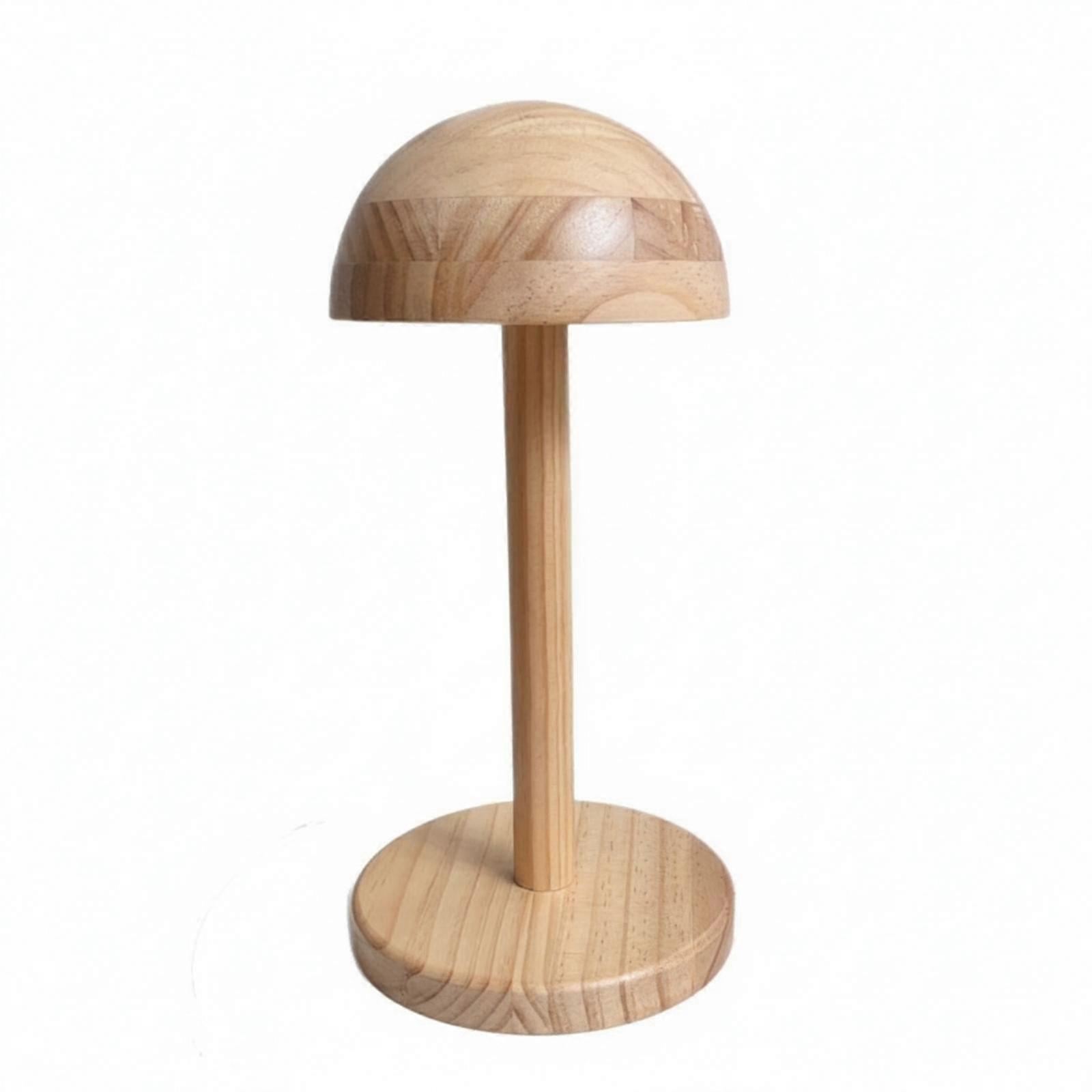 Wooden Hat display Stand Solid Wood Dome Hat Stand Varnished