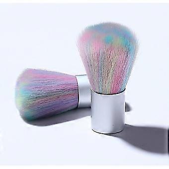 1 Pc Protable Mini Color Nail Brushes Nail Scrubbing Dusting Short Handle Mushroom