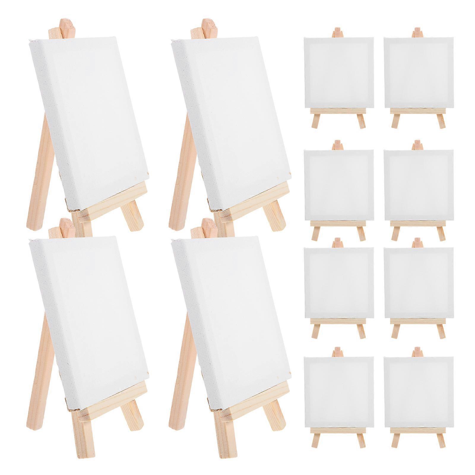 12pcs Multi-function Small Canvases Decorative Small Easels Crafted DIY Painting Canvases