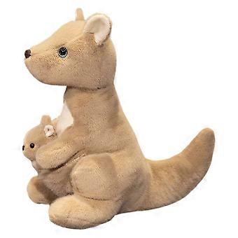 Realistic Kangaroo Plush Toy for Decoration Soft Animal Stuffed Doll