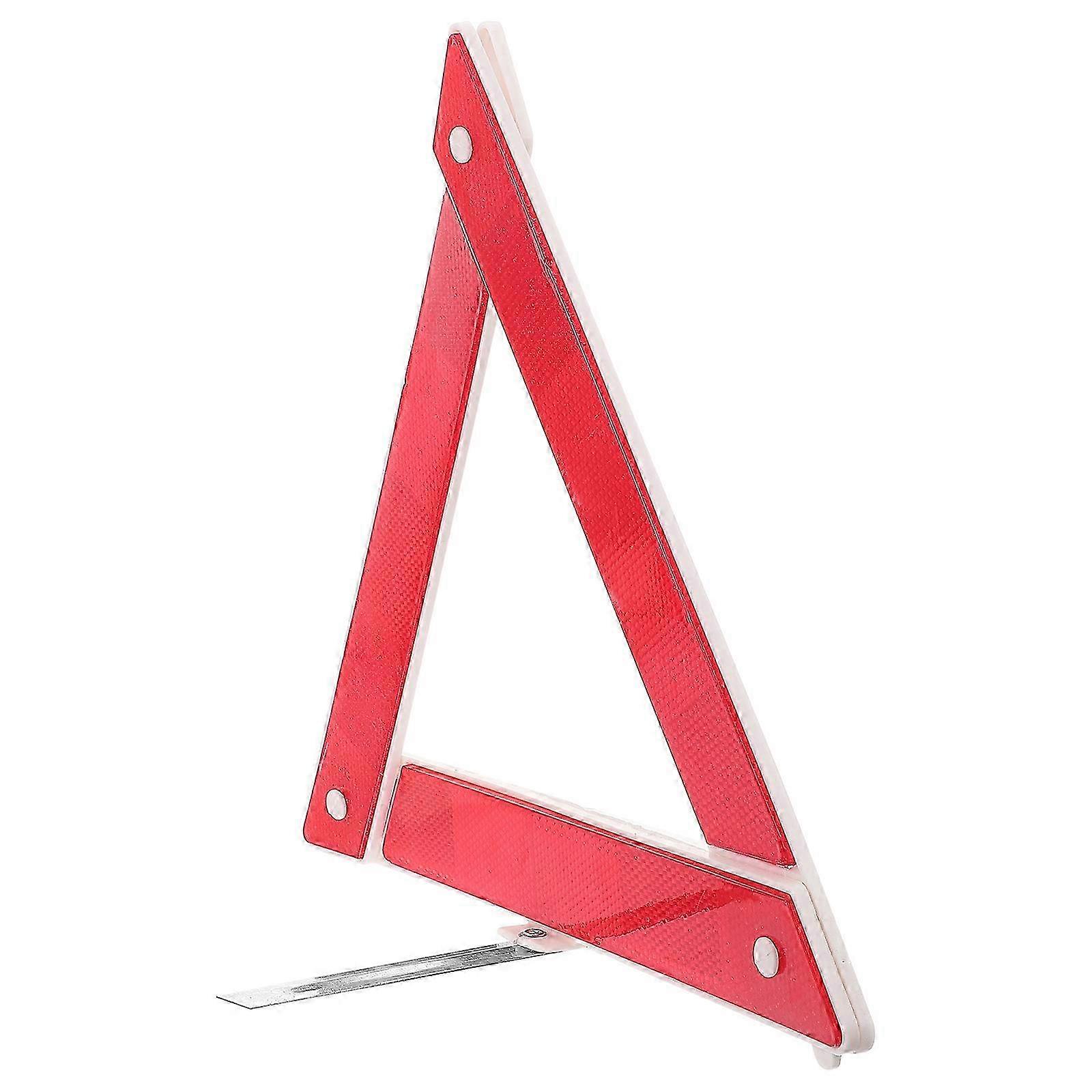 Plastic Foldable Reflective Triangle Warning Triangle compatible with Car 2Pcs Safety Kit