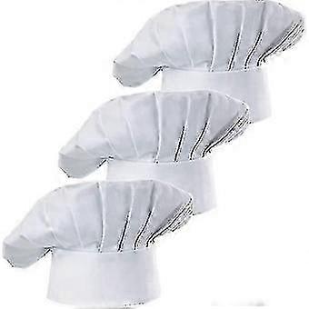Set De 3 Pack Chapeau Chef Adulte Adulte Réglable Elastic Baker Cuisine Chef Cap 3 Pièces A