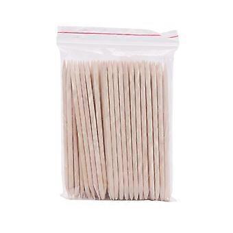 Khaki Wood Nail Sticks for Manicure Use 500Pcs Multi-Functional Beauty Sticks