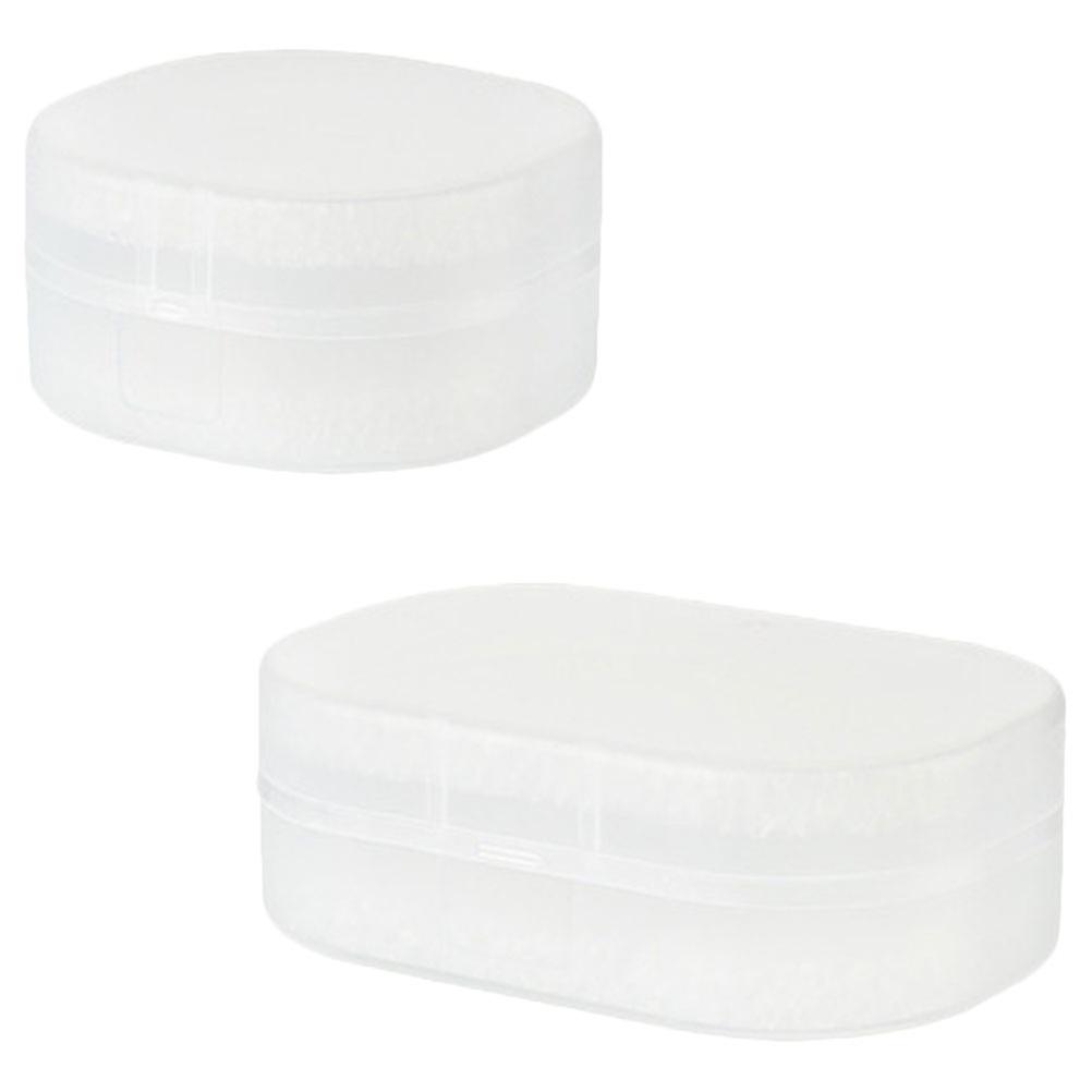 Transparent Multi-Function Soap Box for Storage 2Pcs Portable Soap Accessory