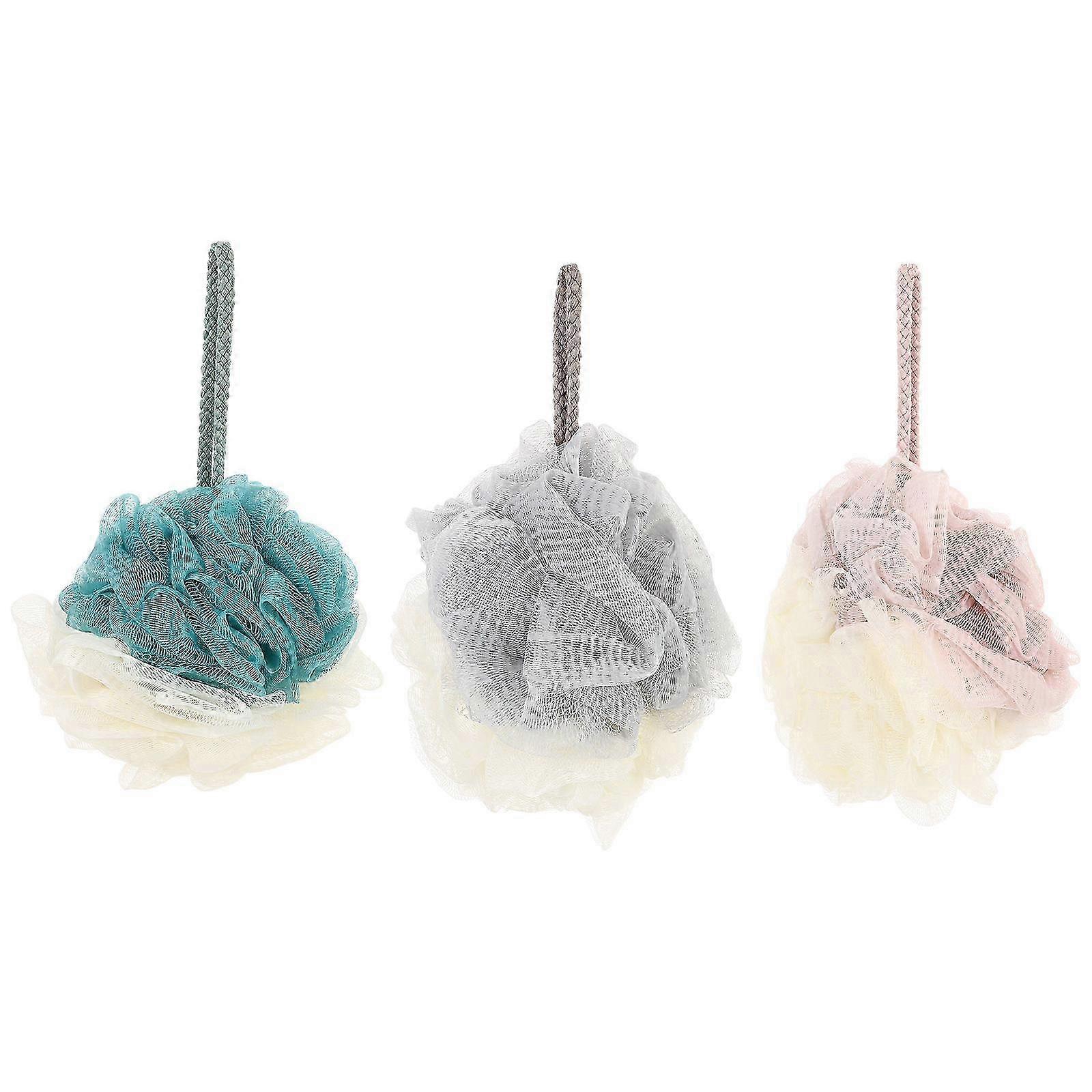 Assorted Balls Shower Bath Sponges for Bathing 3Sets