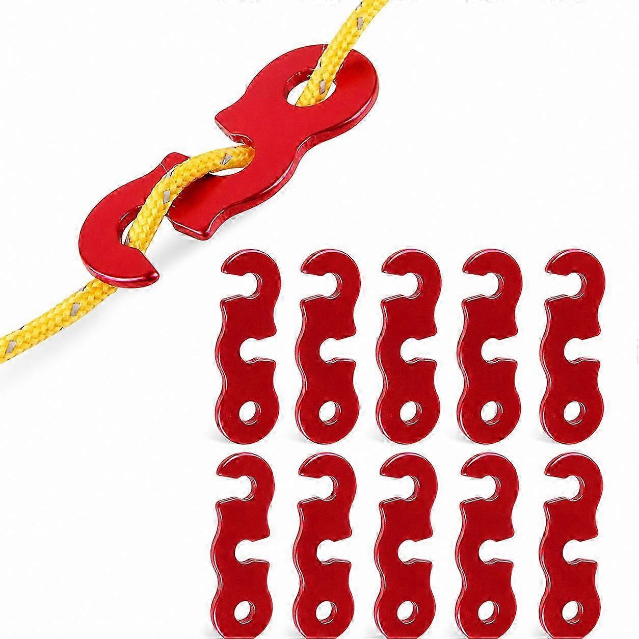 Adjuster compatible with aluminum tent line 10-pack